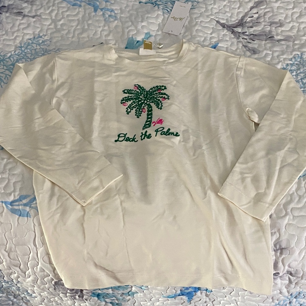 Lilly Pulitzer deck the palms Long Sleeve Tee